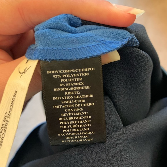 Vegan Leather-trim Ann Taylor skirt - Picture 5 of 5